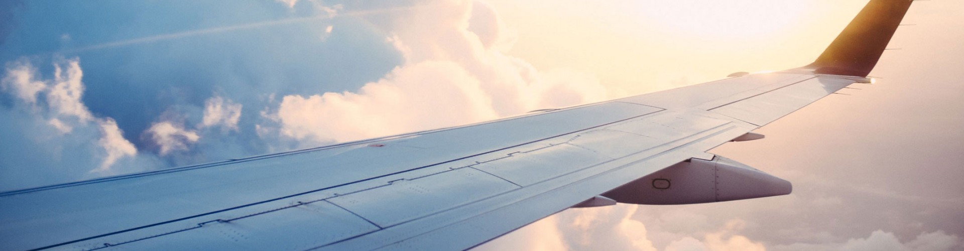plane wing viewed from plan interior