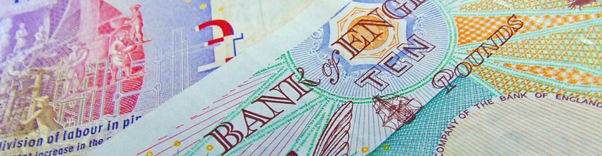 close up uk £10 and £20 notes