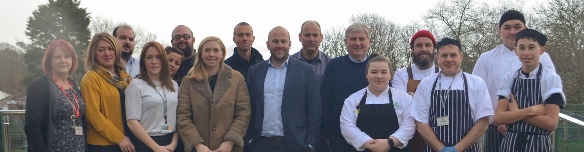 Group of people smiling at the camera