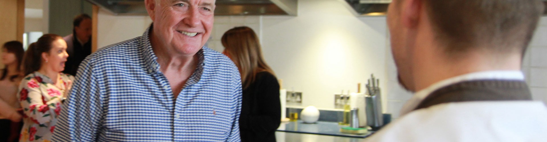 rick stein in kitchen with apprentice