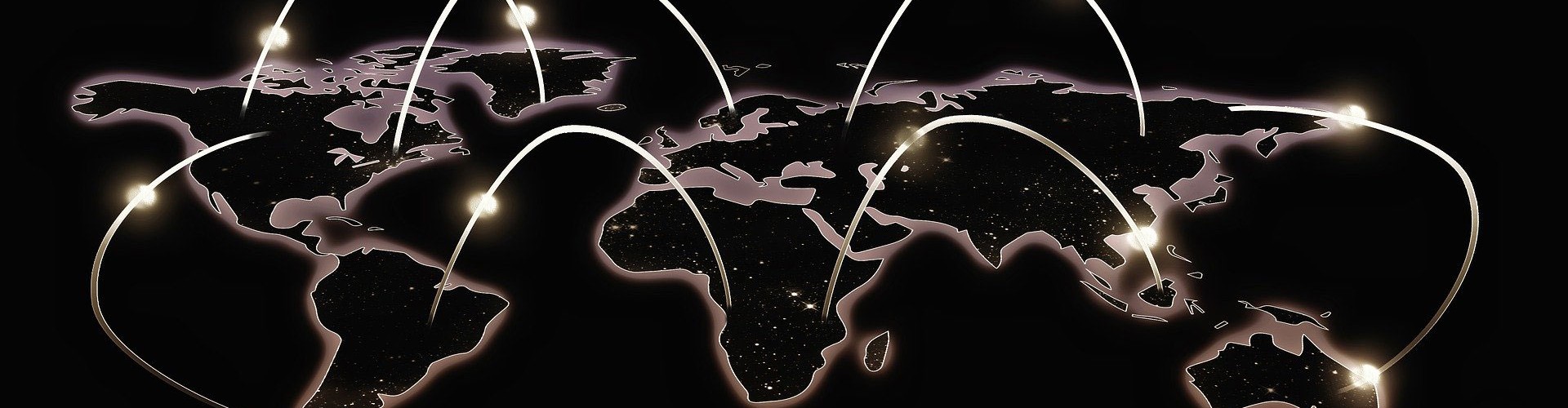 world map with conectivity