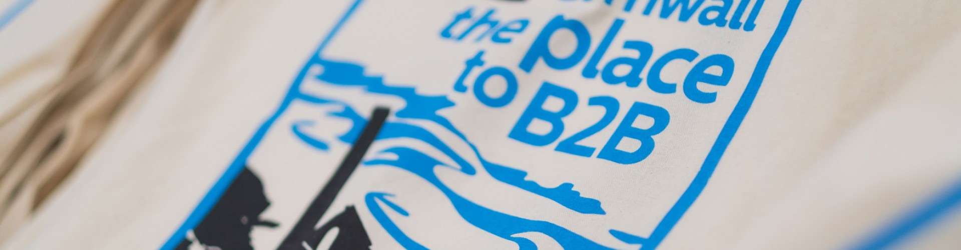 close up of cloth bag slogan Cornwall the place B2B