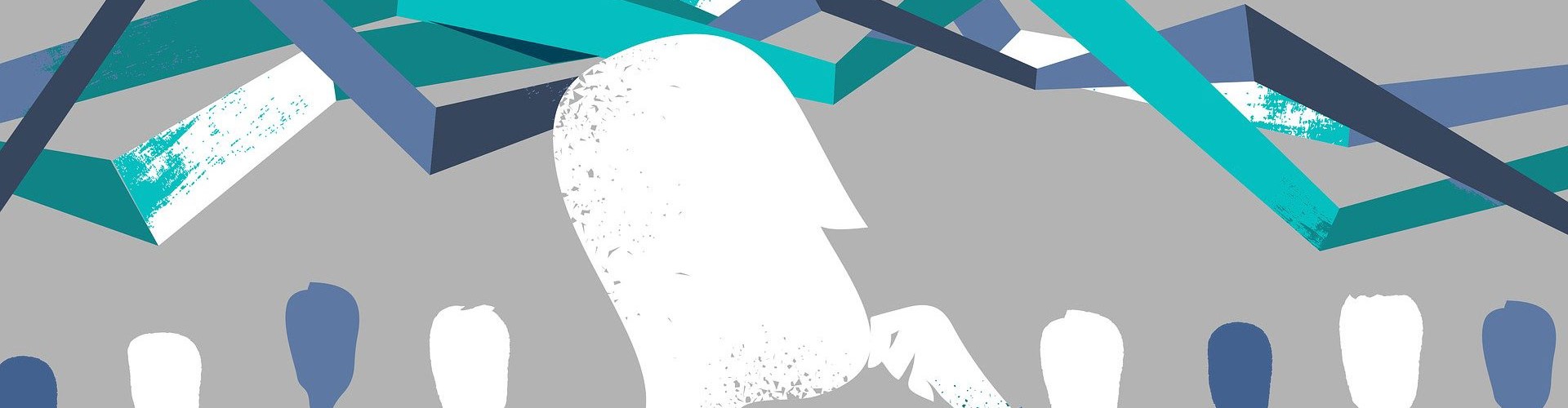 illustration of man thinking in front of abstract graph
