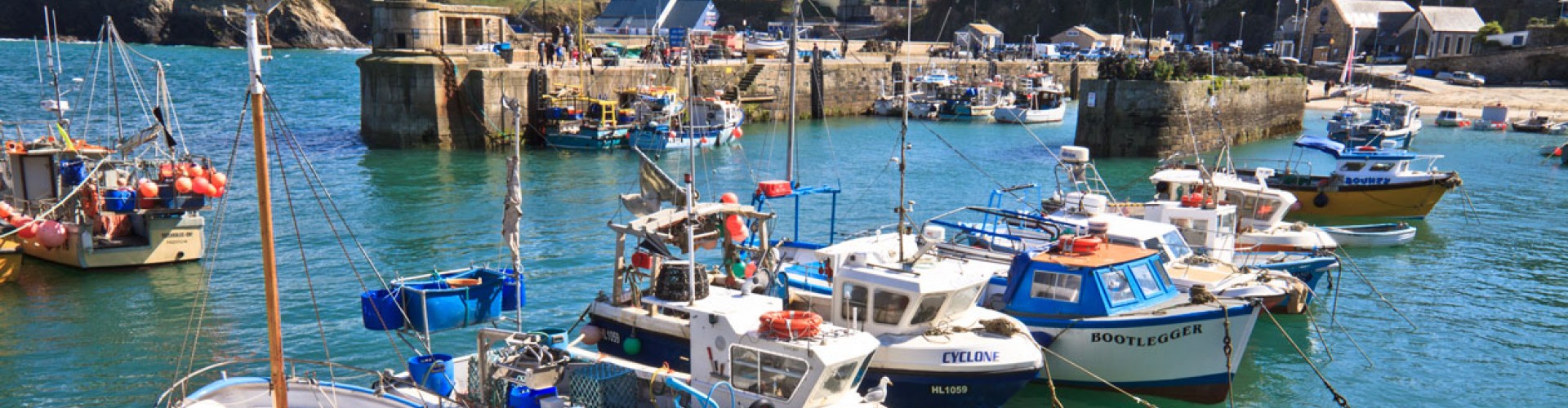 harbour at Newquay on a sunny day