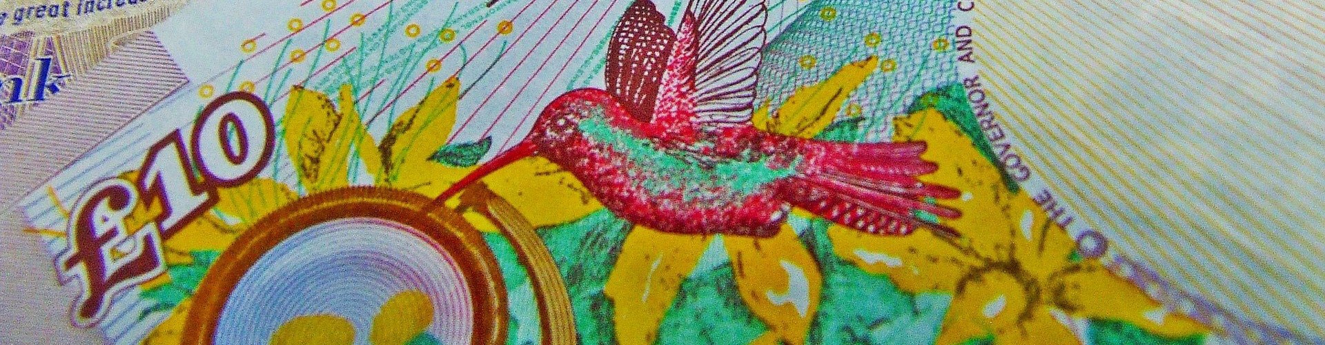 close up of uk £10 note