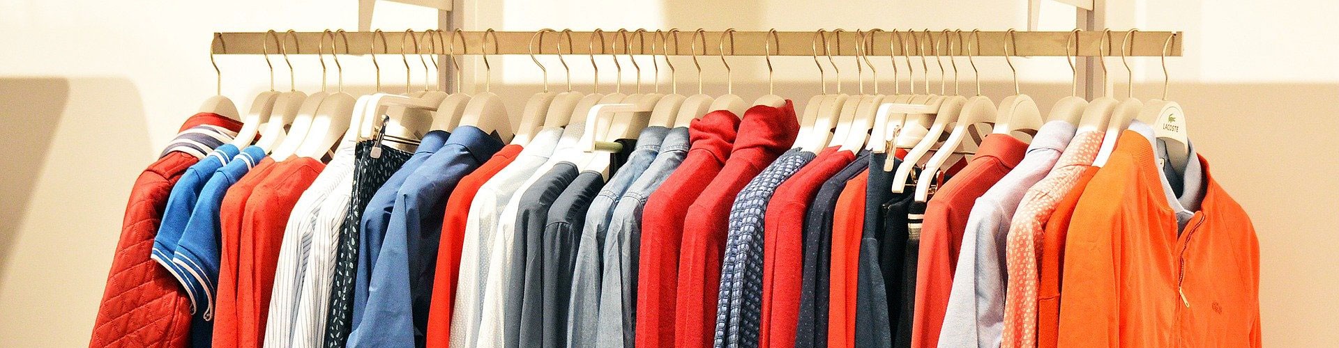 clothes rail in a shop