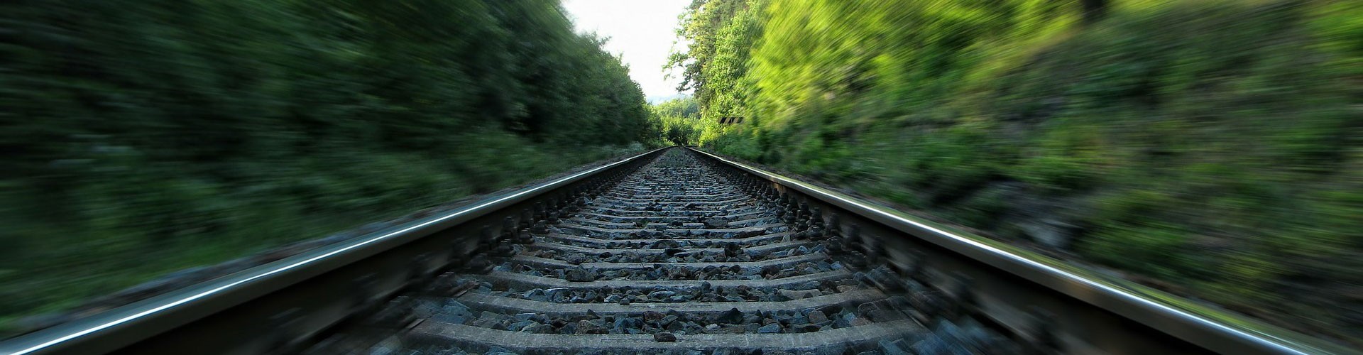 railway stretching in to distance with trees