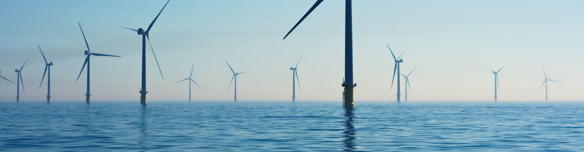 wind turbines at sea