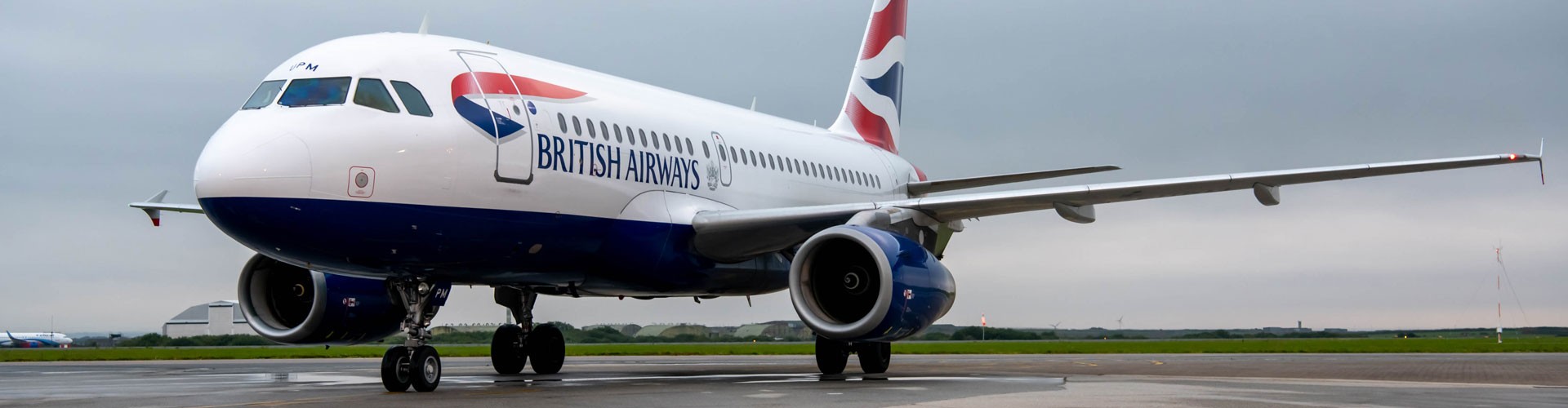 British Airways plane on the ground