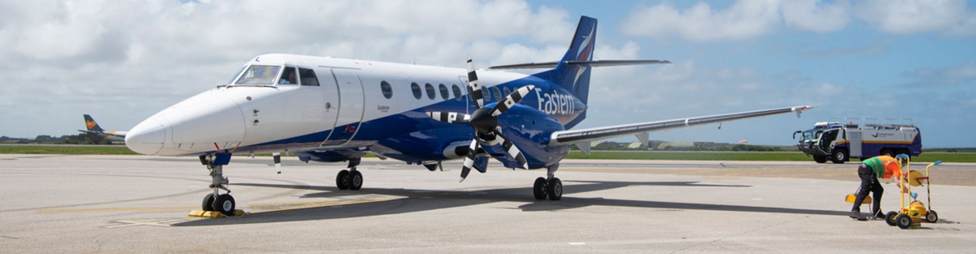 eastern airways plane on the ground
