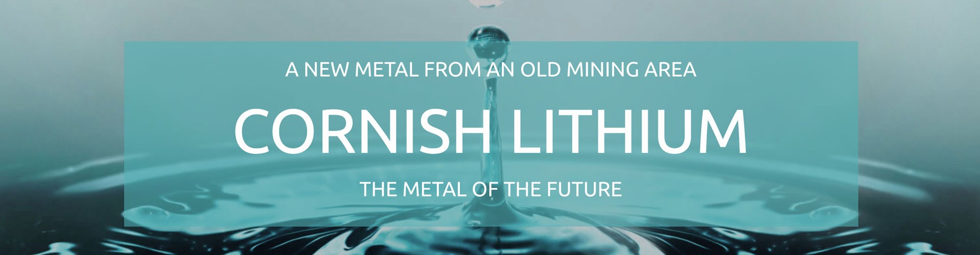 cornish lithium text over water droplet image