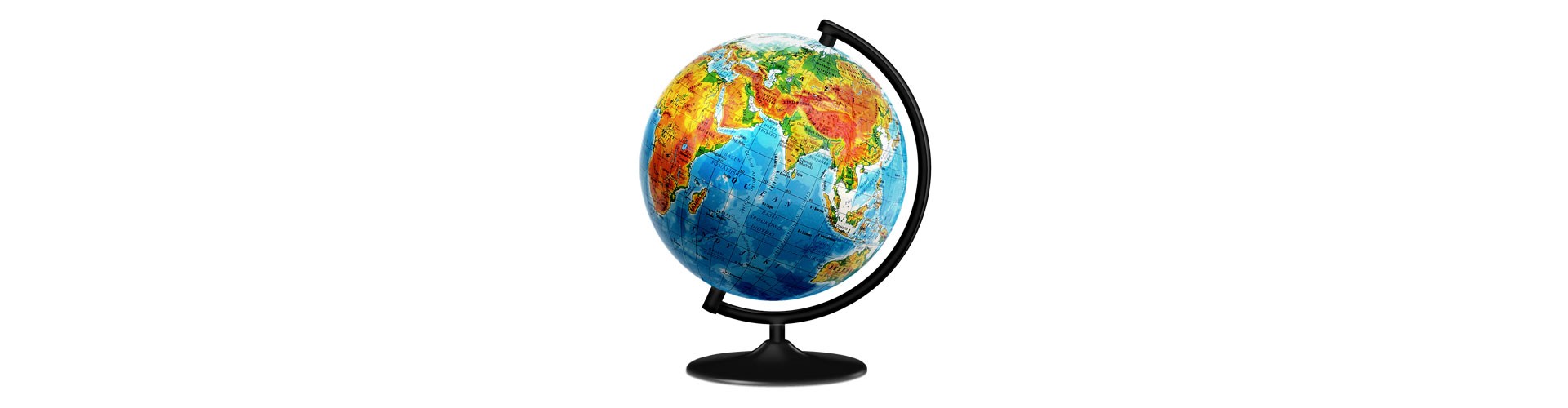 globe on a white background