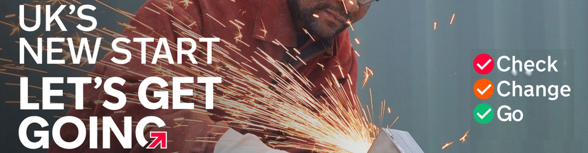 EU Transition Logo over image of angle grinder