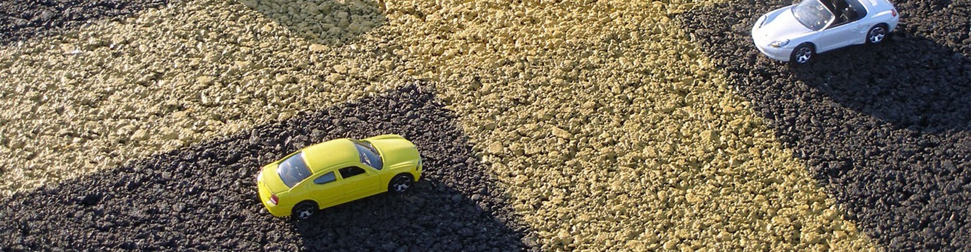 toy cars in car park 