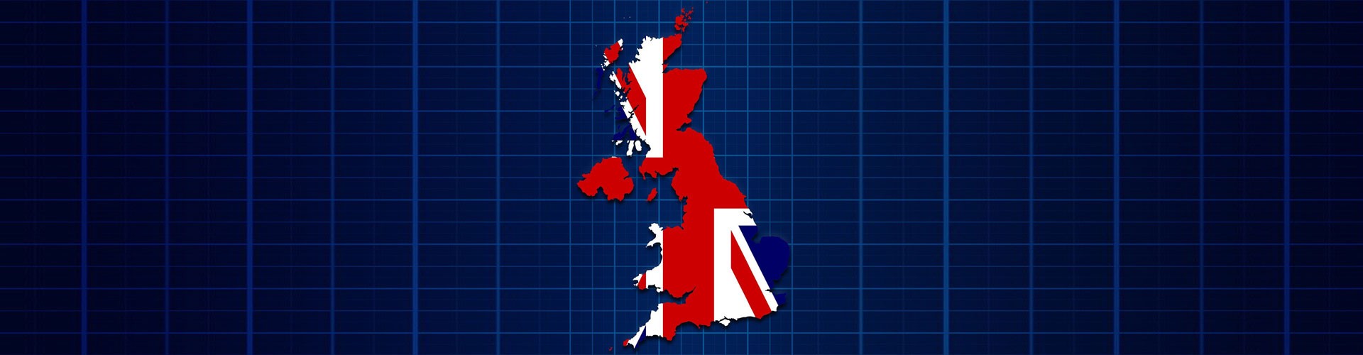 map of UK with union flag superimposed