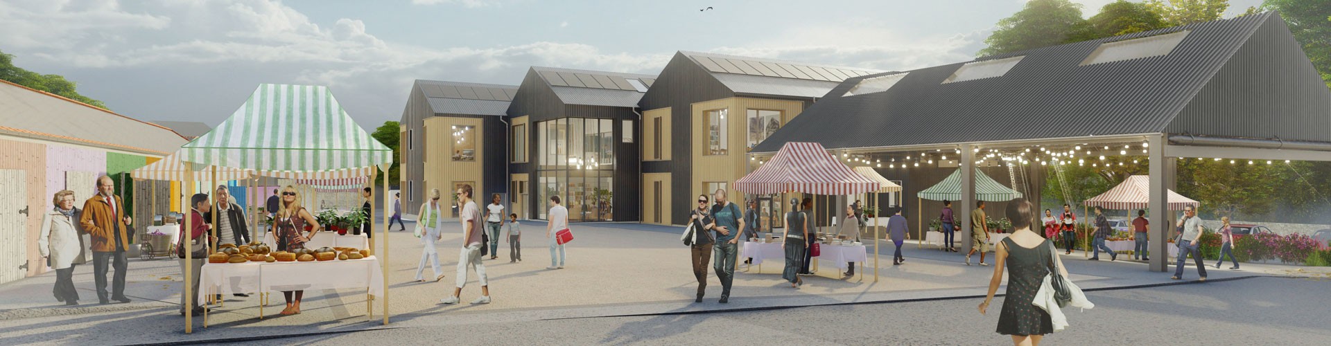 CGI image Liskeard Cattle Market Creative Workspace