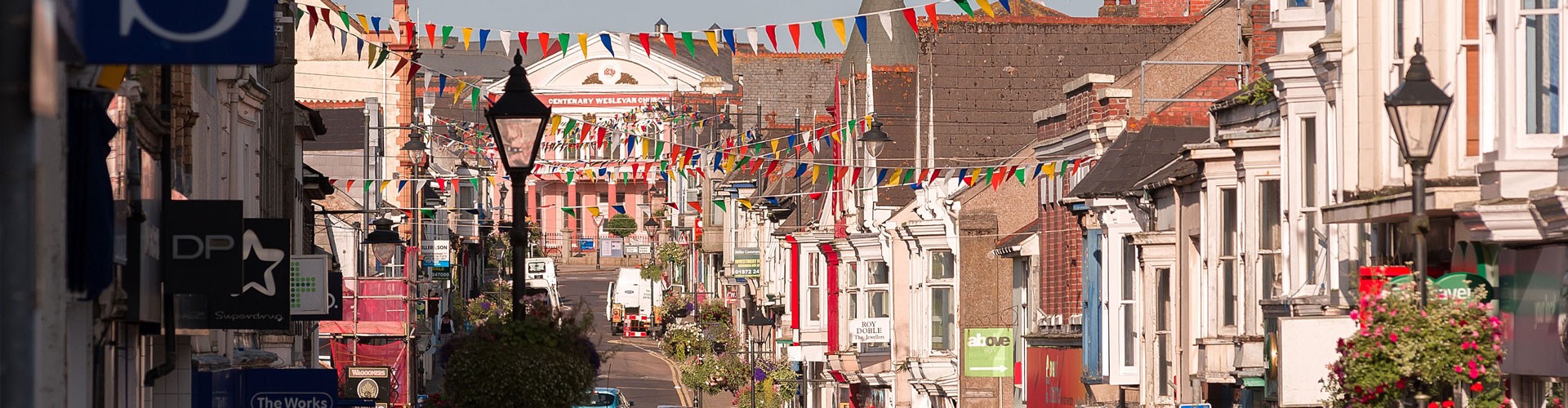camborne with bunting