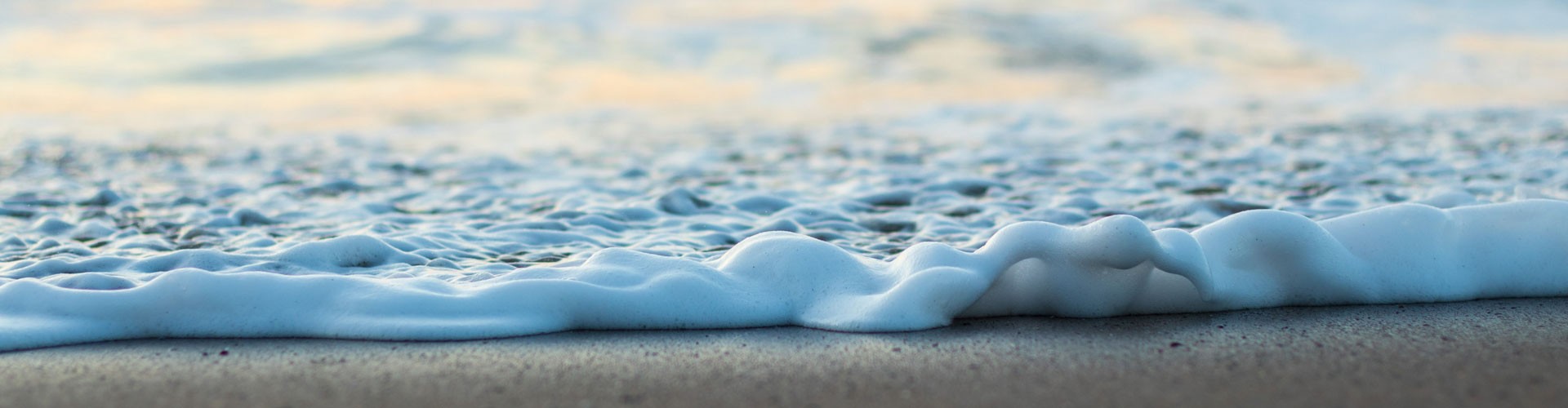 calm sea lapping at the beach