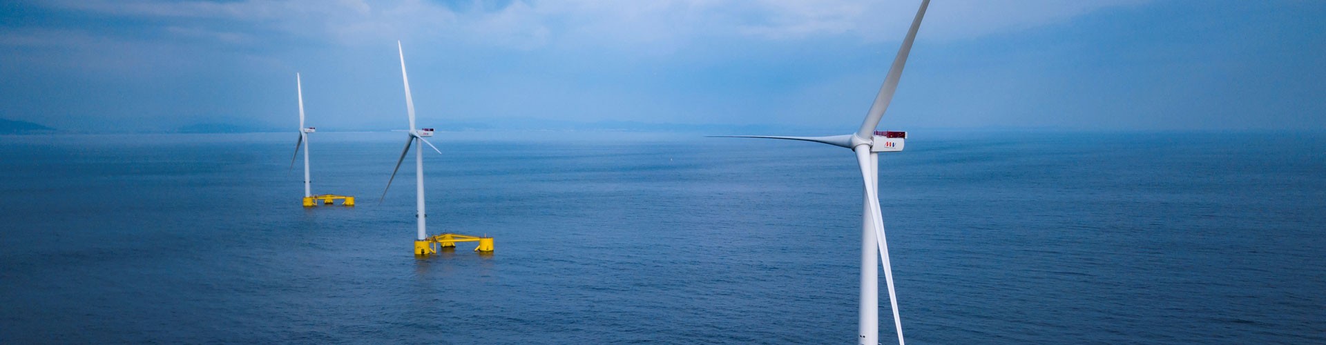floating offshore wind turbines at sea