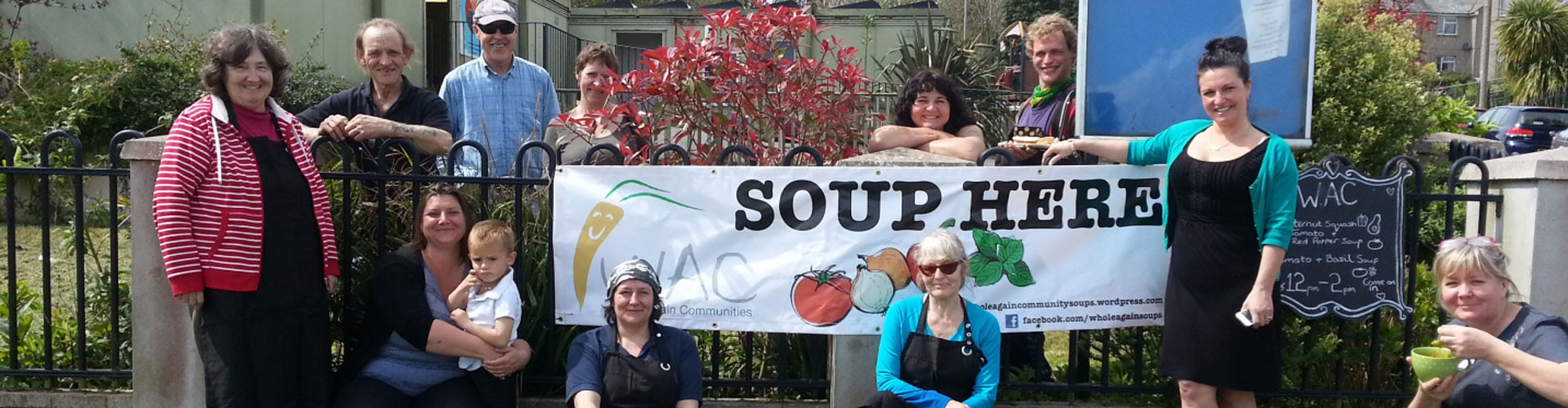 group shot of volunteers at Whole Again Commiunities