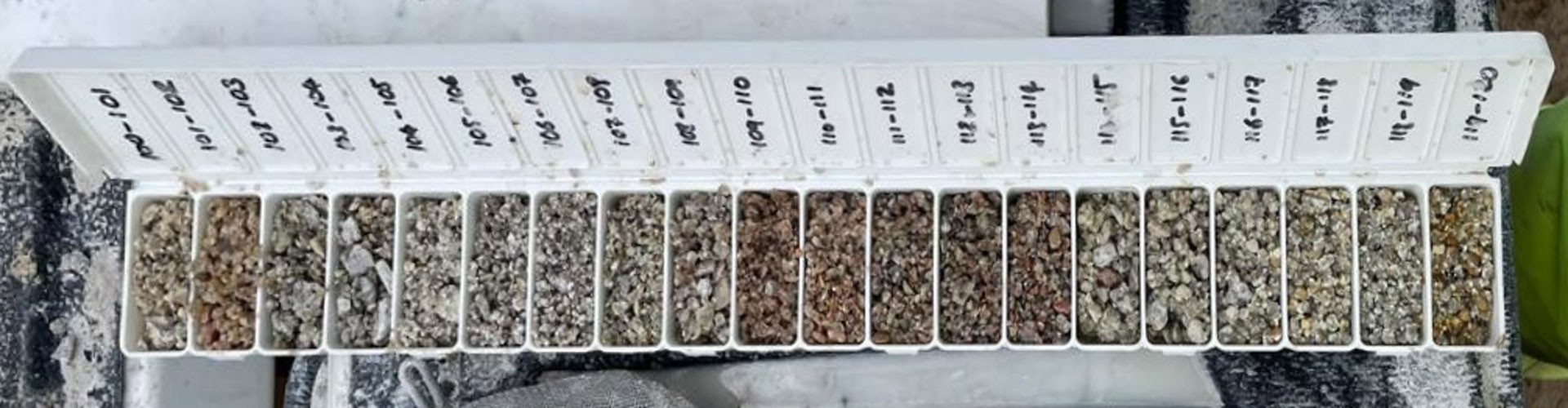 Samples of lithium rich granite rock from St Austell