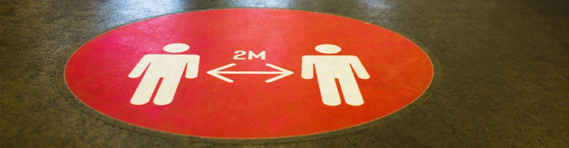 2m apart sign