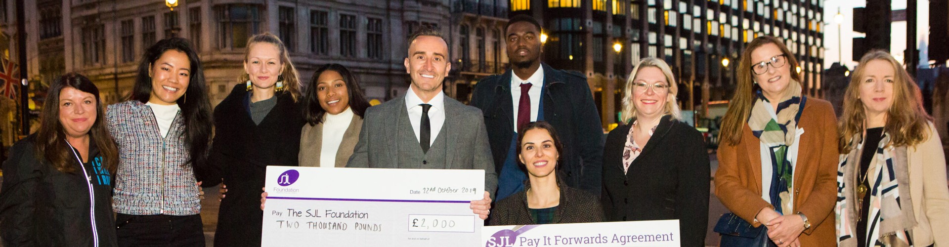 SJL Foundation awarding big cheques