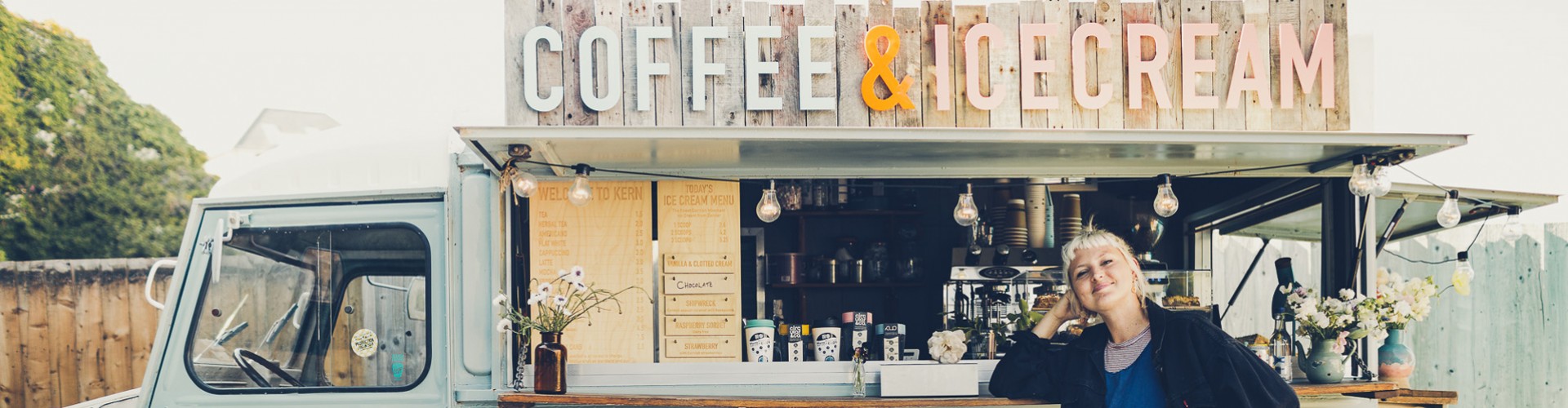 Kris Hallenga coffee & ice cream van
