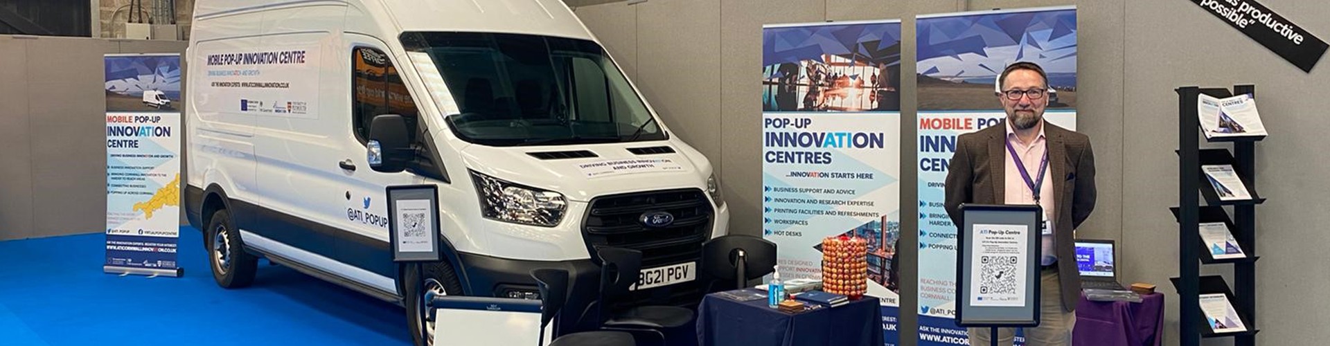 Van and person at Cornwall Business Show
