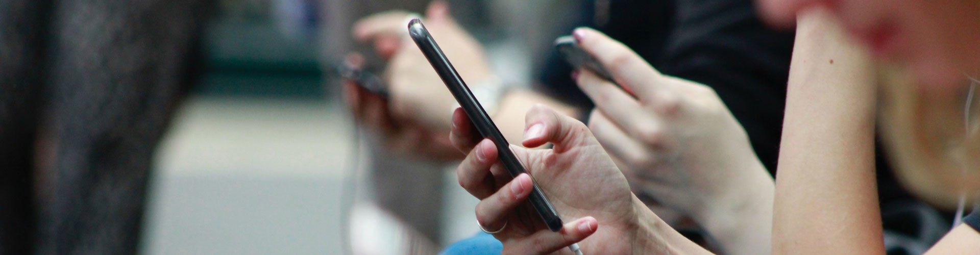mobile phones being used