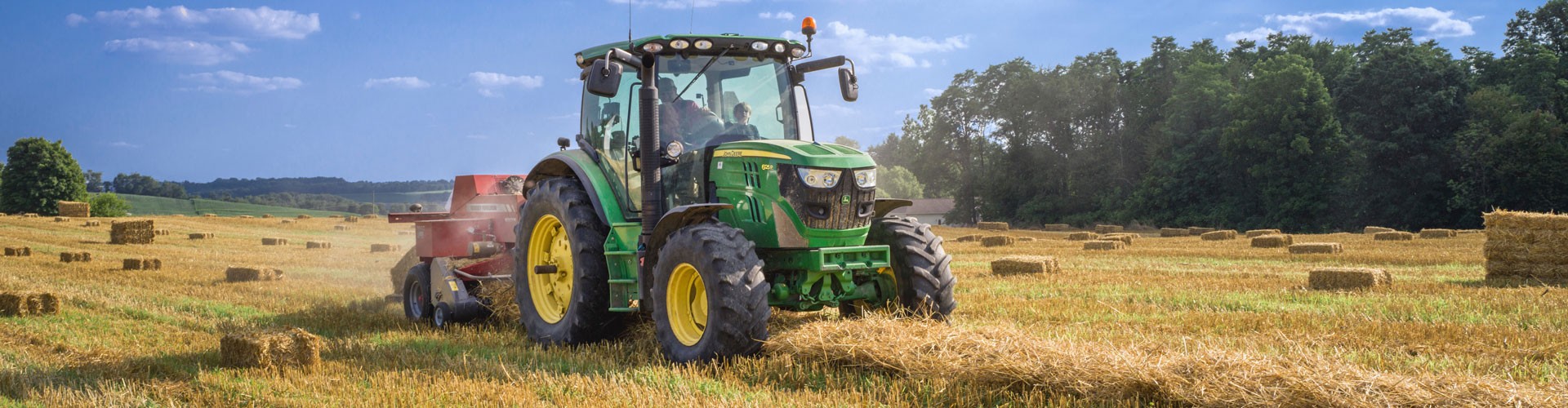 tractor making hay