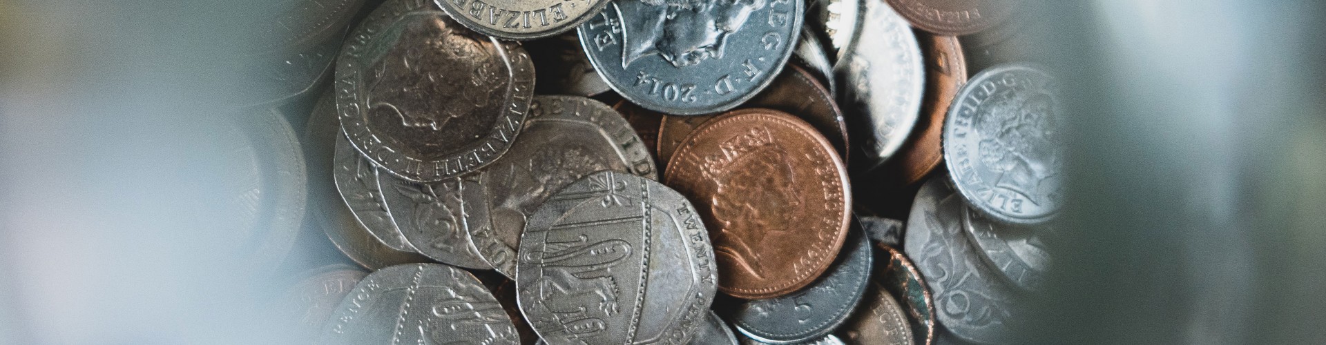 Looking into a pot of coins