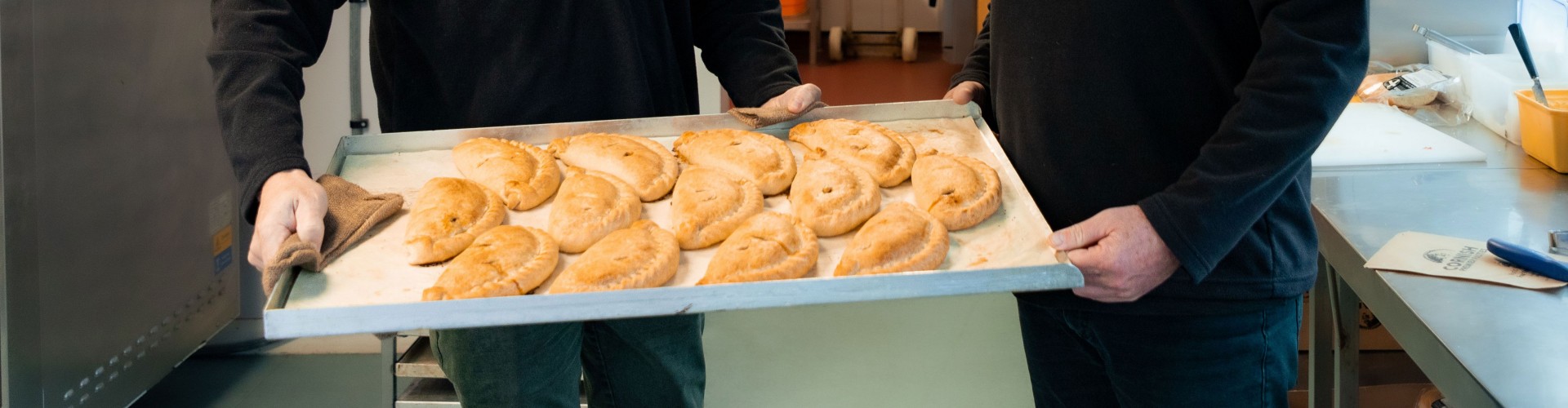 A tray of pasties