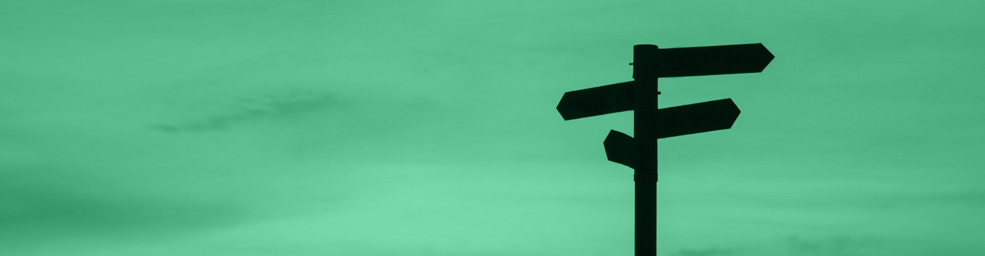 silhouette signpost