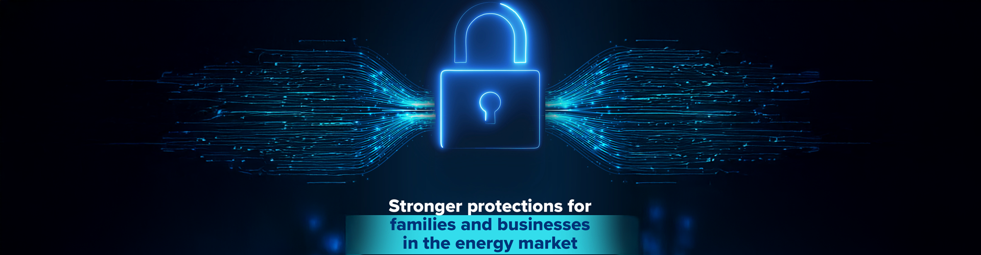 Lock symbol for energy market