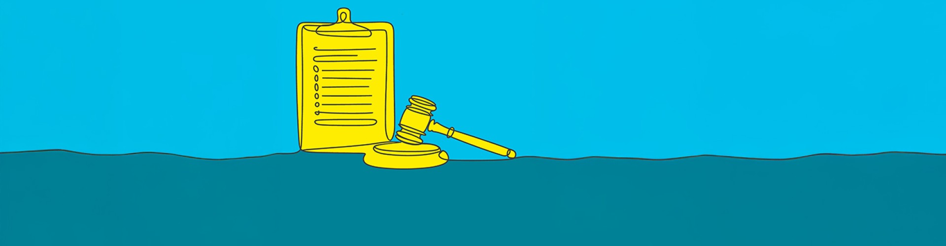graphic image of gavel and paperwork 
