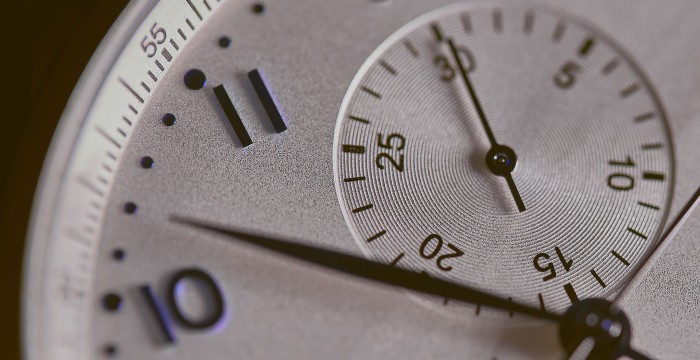 close up image of a clockface