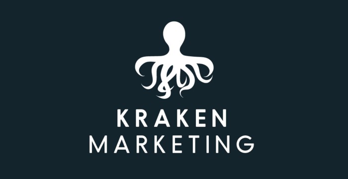 Kraken Marketing logo on dark background