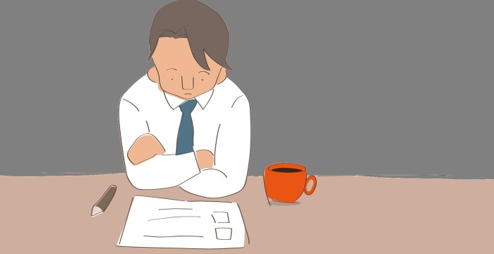 sad business man illustration