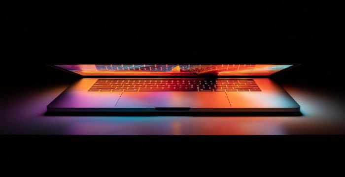 open laptop colourful potential