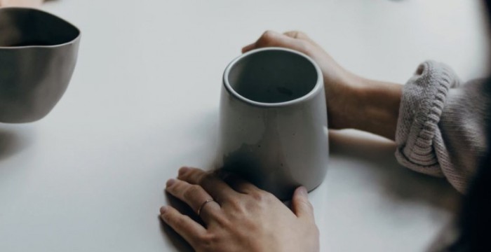 sharing a coffee time