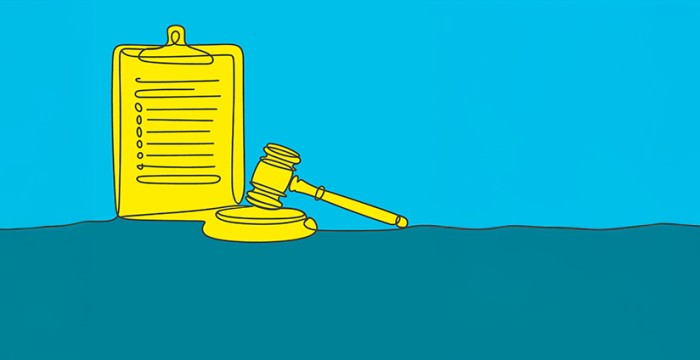 graphic image of gavel and paperwork 