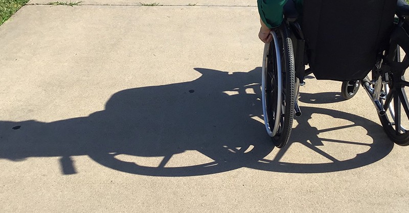 wheelchair and shadow 
