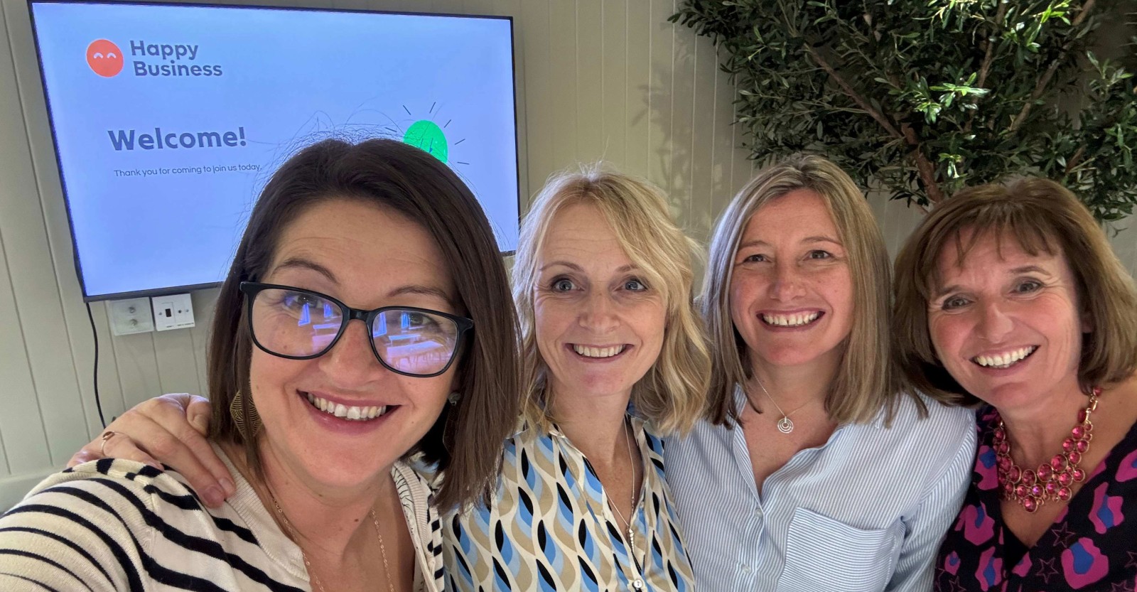 Happy Business Founders at Launch: L-R – Rebecca Polson, Beckie Pascoe, Debs Horner, Ally Glover