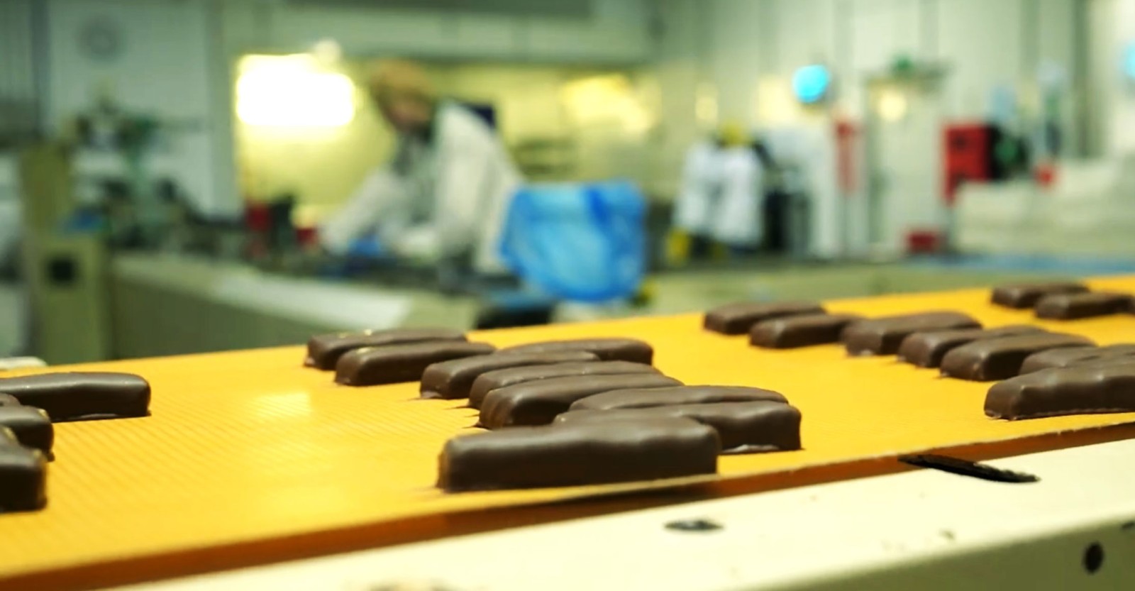 Chocolates being made