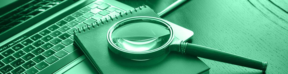 magnifying glass laptop